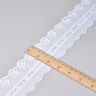 शीर्ष कपड़े के लिए सफेद Guipure 6.5cm कढ़ाई फीता ट्रिम